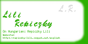 lili repiczky business card